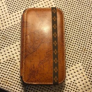BRAND NEW, NEVER USED Patricia Nash All Leather Signature Map Wallet.